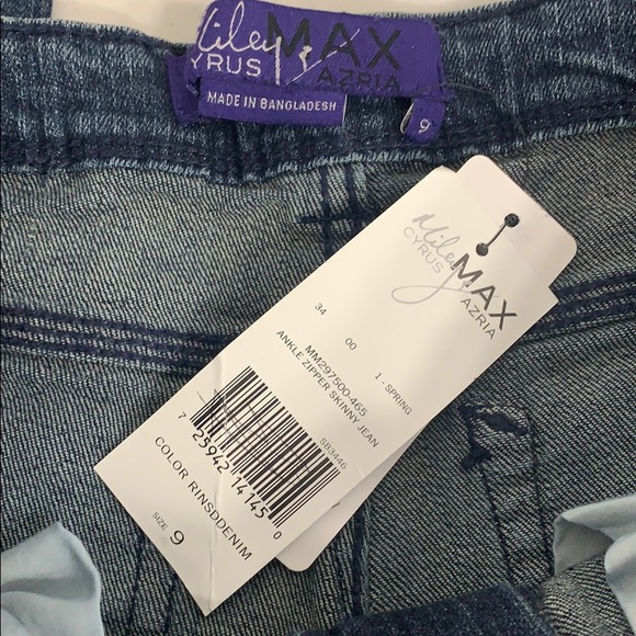 NWT Miley Cyrus Max Azria Skinny Blue Jeans Sz 9 - Picture 5 of 7